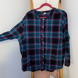 Plaid button down